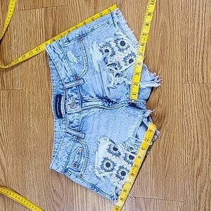 AEROPOSTALE 00x2 VINTAGE LOW RISE SHORTY PRE-OWNED CUTOFF GIRLS WOMENS SHORTS